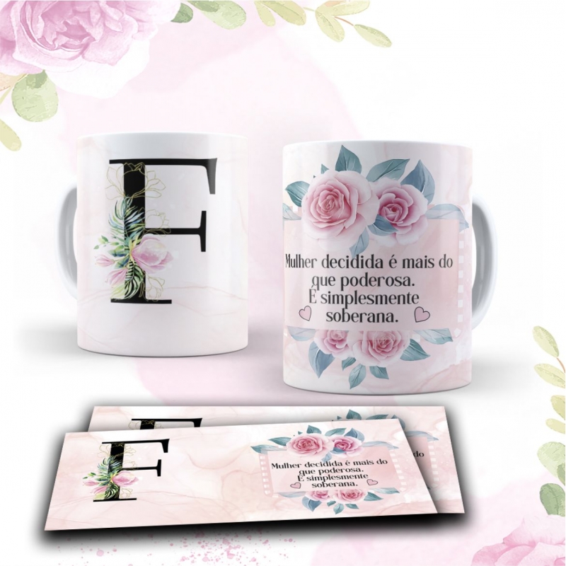 Caneca Personalizada Floral Magnólia (F)