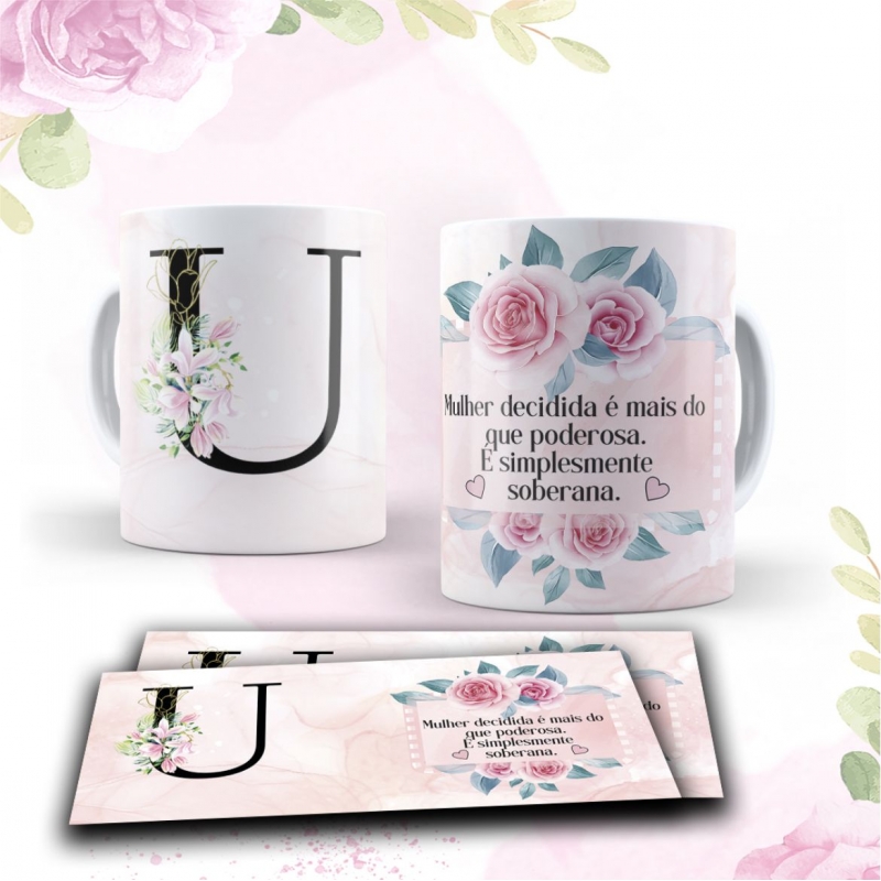 Caneca Personalizada Floral Magnólia (U)