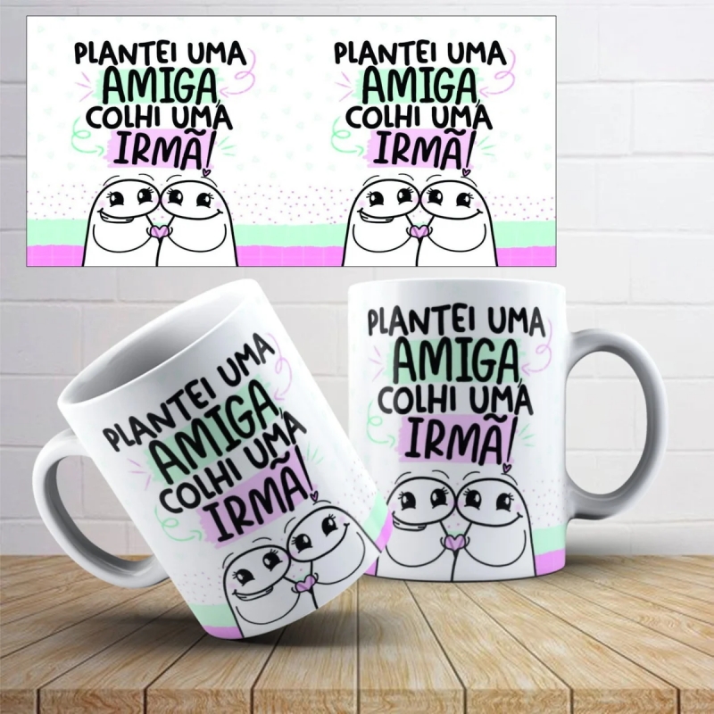 Caneca Personalizada Plantei uma Amiga colhi uma Irmã