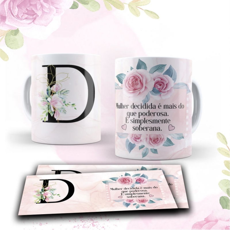 Caneca Personalizada Floral Magnólia (D)