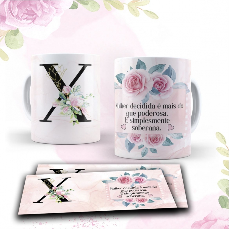 Caneca Personalizada Floral Magnólia (X)