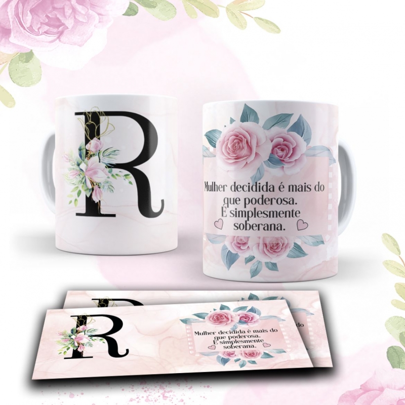 Caneca Personalizada Floral Magnólia (R)