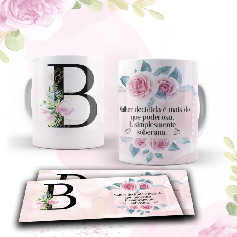 Caneca Personalizada Floral Magnólia (B)