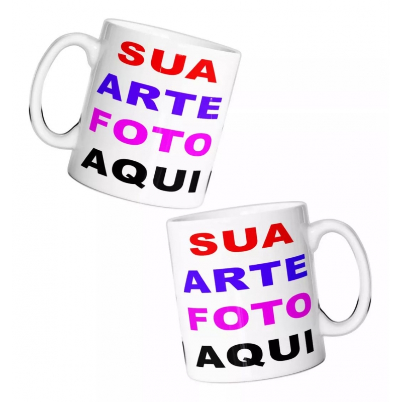 Caneca Personalizada Com Sua Foto Arte Frase Ou Logo