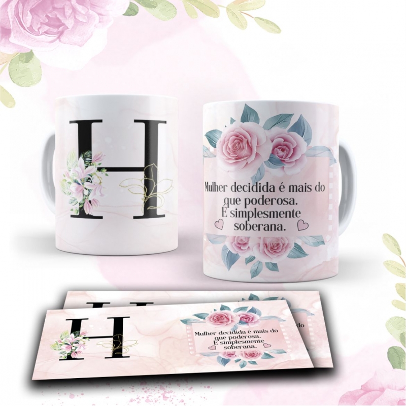 Caneca Personalizada Floral Magnólia (H)