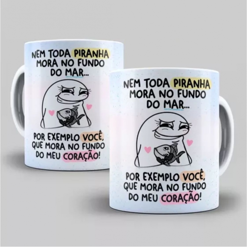 Caneca Personalizada Flork Nem toda Piranha mora no fundo do mar!