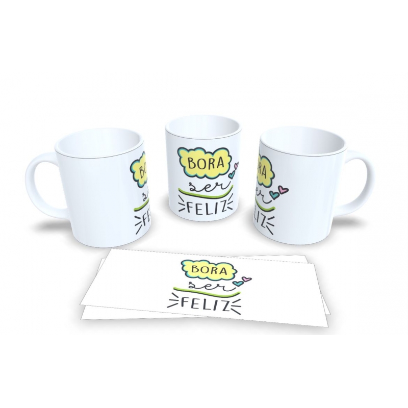 Caneca Personalizada Bora Ser Feliz