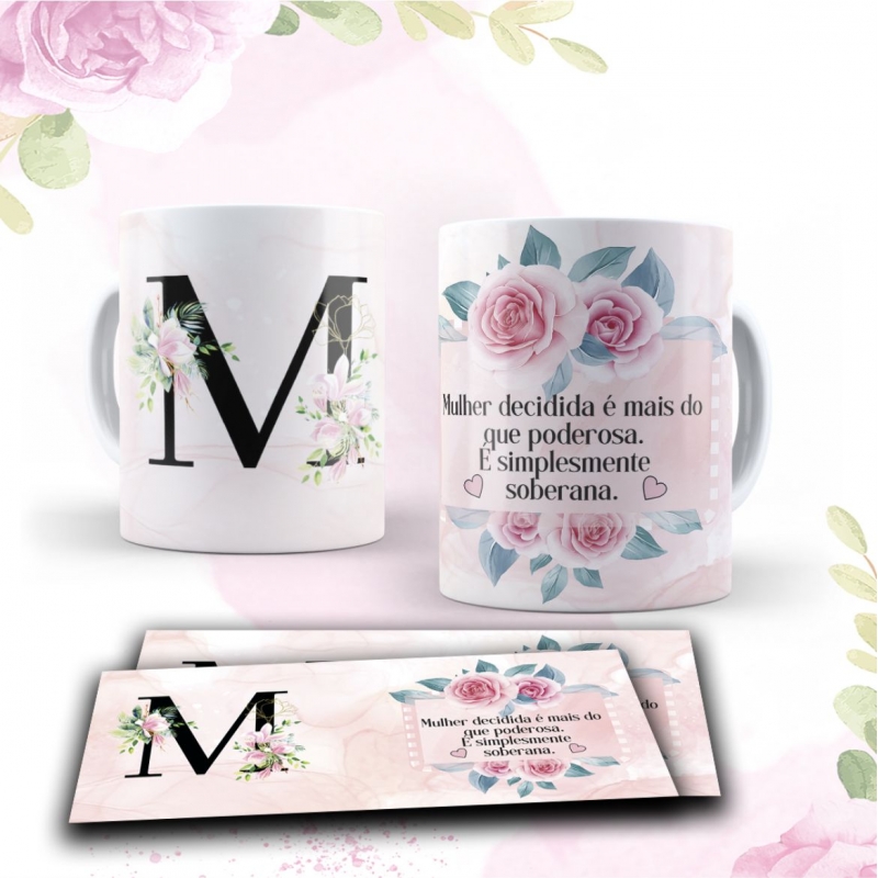 Caneca Personalizada Floral Magnólia (M)