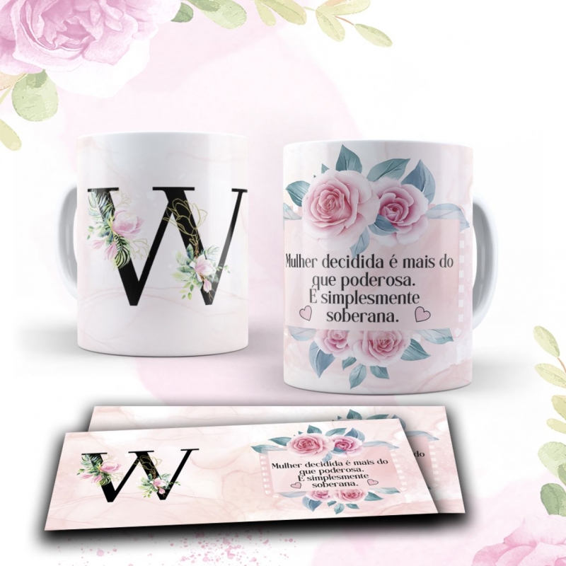 Caneca Personalizada Floral Magnólia (W)