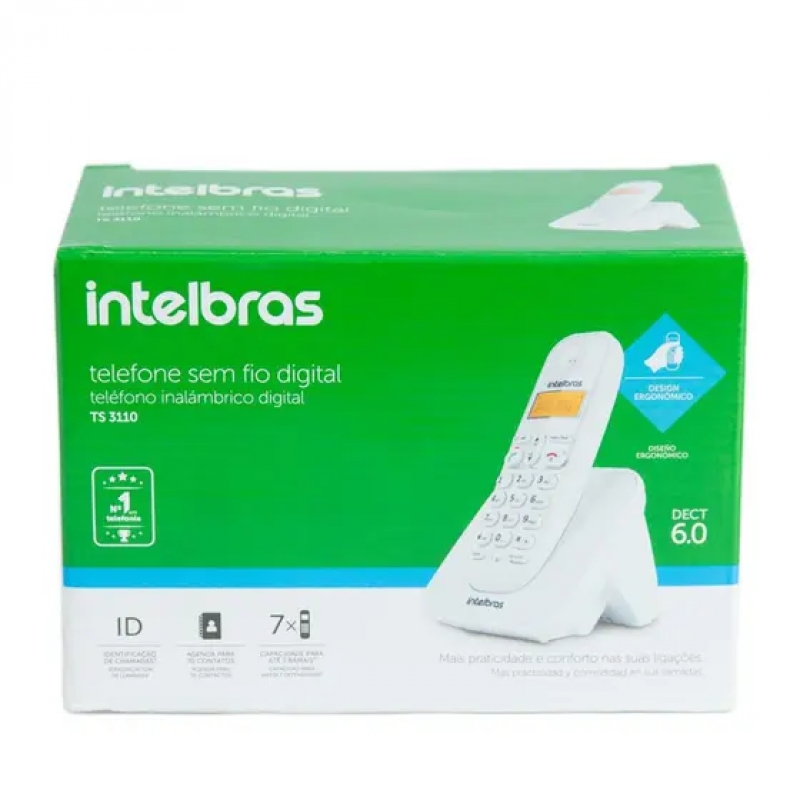 TELEFONE S/ FIO TS 3110 BRANCO INTELBRAS