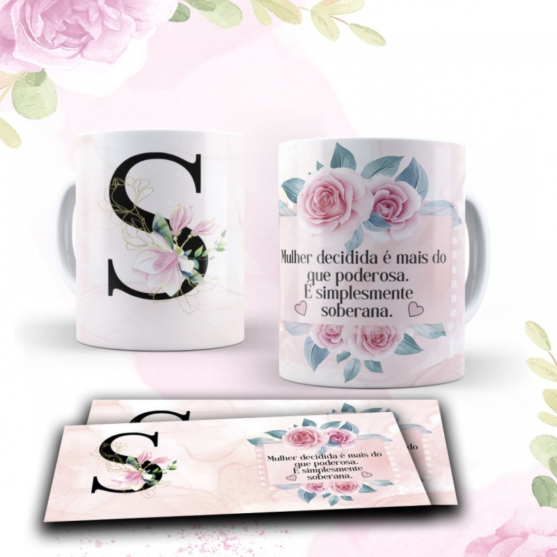 Caneca Personalizada Floral Magnólia (S)