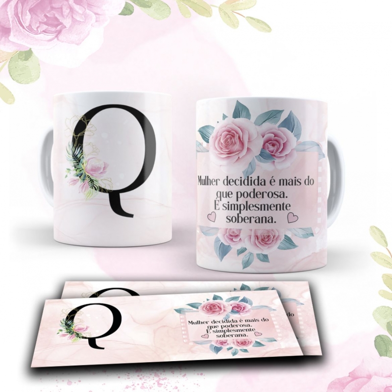 Caneca Personalizada Floral Magnólia (Q)