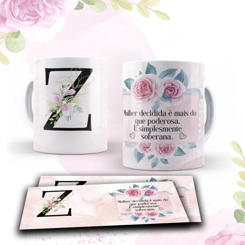 Caneca Personalizada Floral Magnólia (Z)