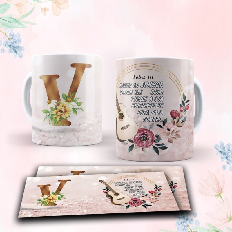 Caneca Personalizada Dourado Marrom (V)