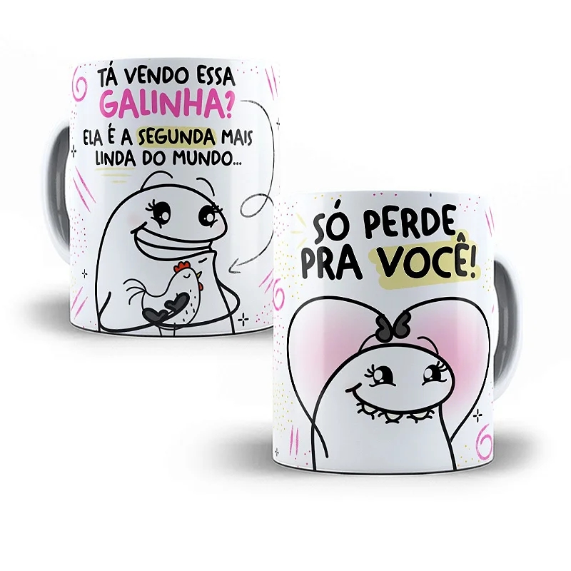 Caneca Personalizada Flork Amizade Tá Vendo Essa Galinha?