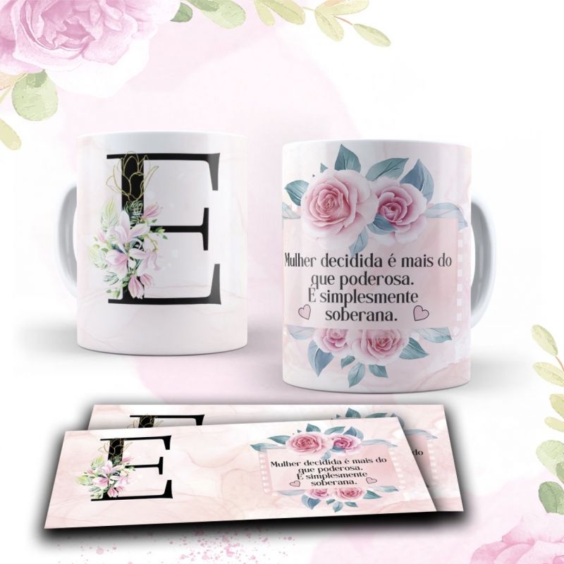 Caneca Personalizada Floral Magnólia (E)