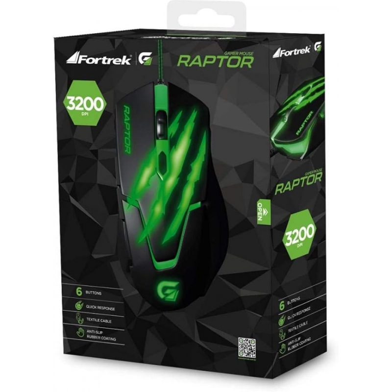 MOUSE GAMER FORTREK RAPTOR SERIES OM801