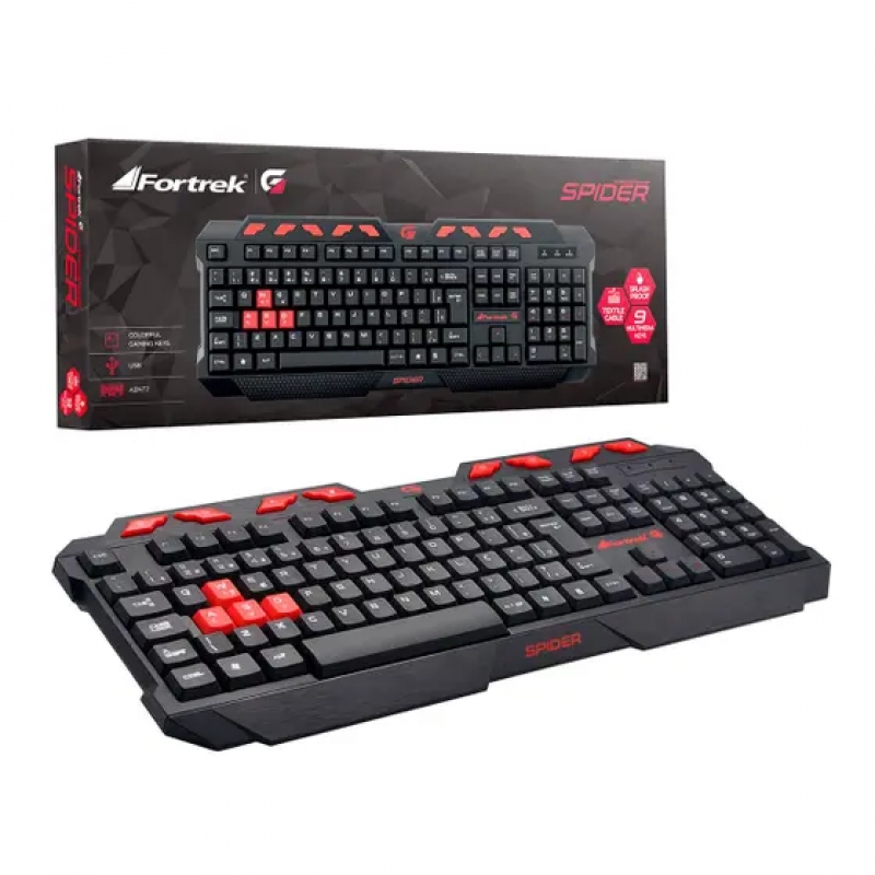 TECLADO GAMER FORTREK SPIDER GK706 PT/VM