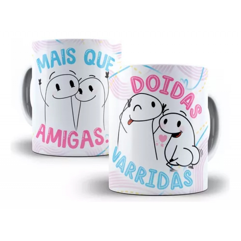 Caneca Personalizada Flork Mais que Amigas, Doidas Varridas