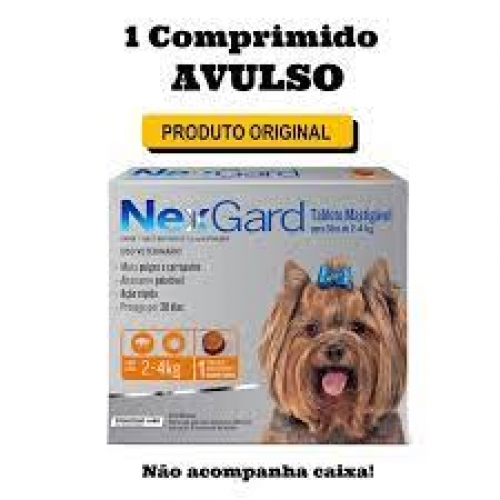 NEXGARD anti pulgas e carrapatos para cães de 2 a 4kg 1 tabl