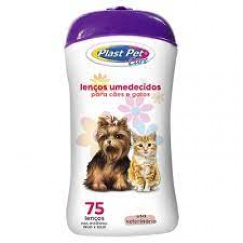 LENÇO UMEDECIDO Plast pet Care 75lenços