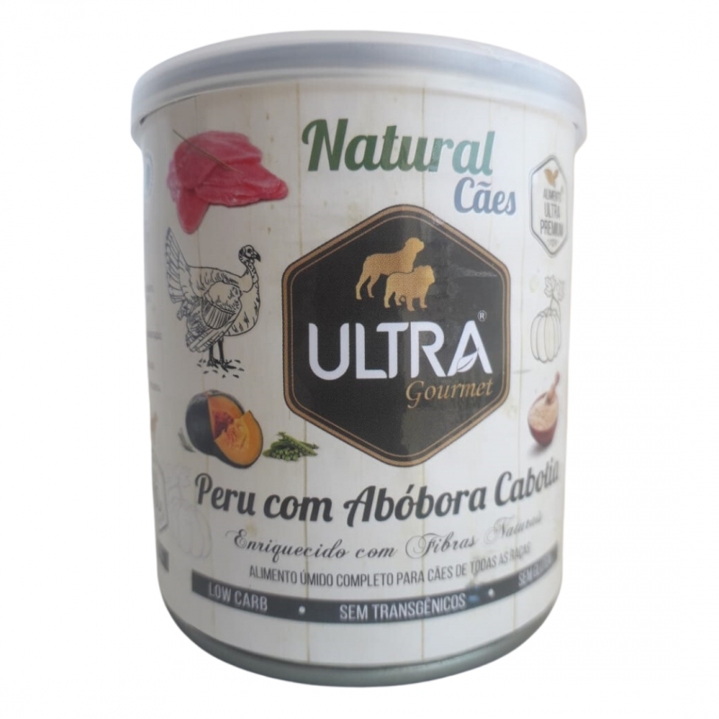 Ultra gourmet lata peru com abobora cabotia para cães 300g