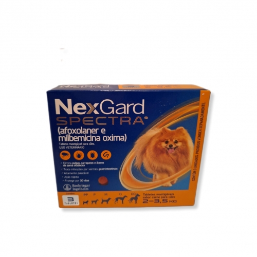 Nexgard Spectra PP com 3 tabletes mastigáveis para cães de 2