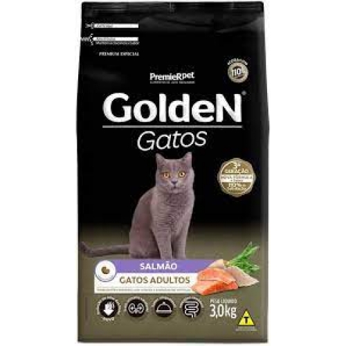 GOLDEN GATOS adultos sabor SALMAO 3kg