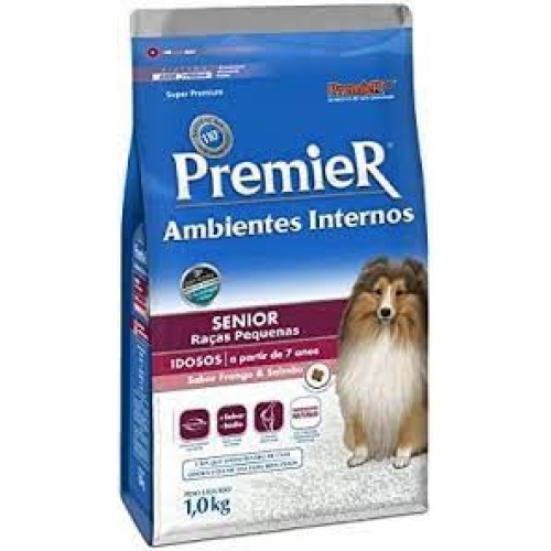 Premier ambientes internos cães sênior 1kg