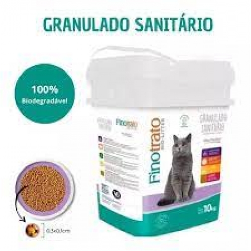 Granulado Sanitário Finotrato Bio litter Balde 10kg