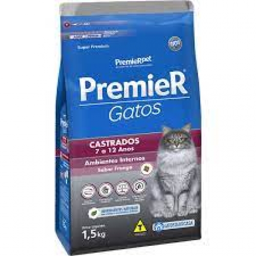 PREMIER GATOS castrados sabor frango 7 a 12 anos 1,5kg