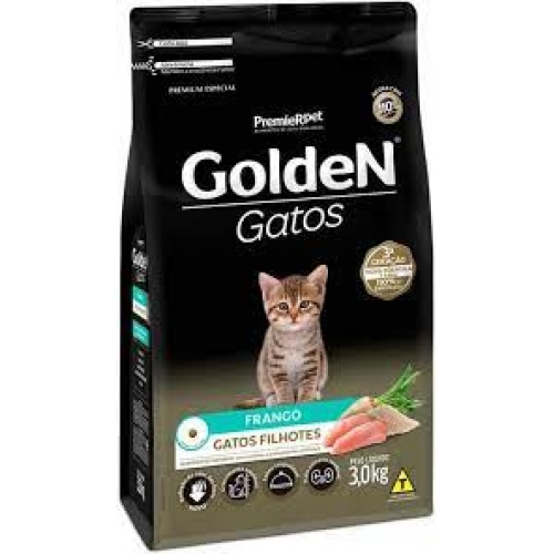 GOLDEN GATOS FILHOTES Sabor Frango 3kg