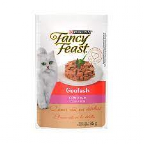 Ração Úmida Fancy Feast Goulash para Gatos Sabor Atum 85g