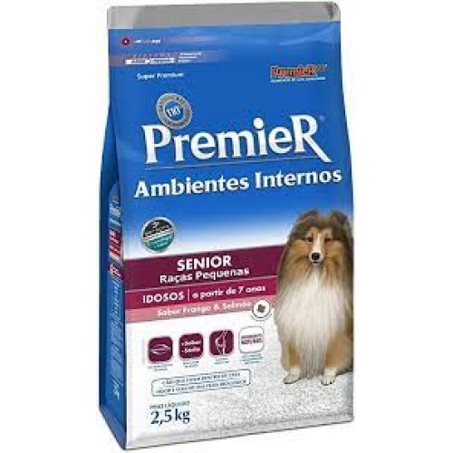 Premier ambientes internos cães sênior 2.5kg