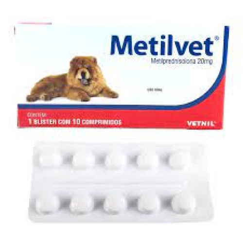 Metilvet 20mg 10 comprimidos