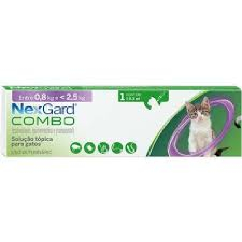 nexgard combo unitario para gatos de 0,8kg a 2,5kg