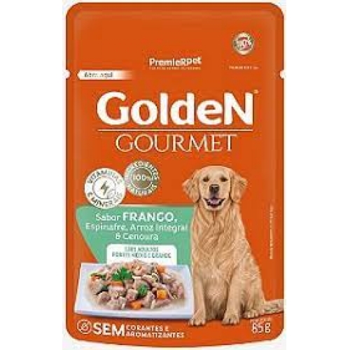 Golden Sachê Gourmet Cães Adultos Portes Médio e Grande Frango 85 g