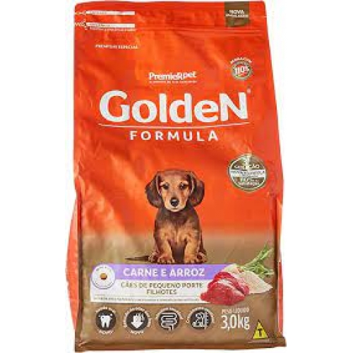 GOLDEN CÃES FILHOTE porte pequeno carne 3kg