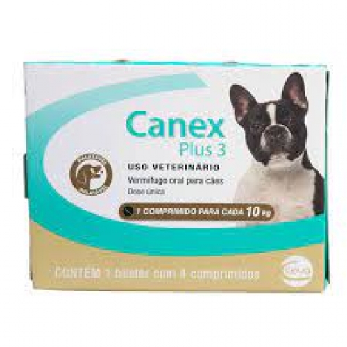 Vermífugo CANEX PLUS3 com 4 comprimidos