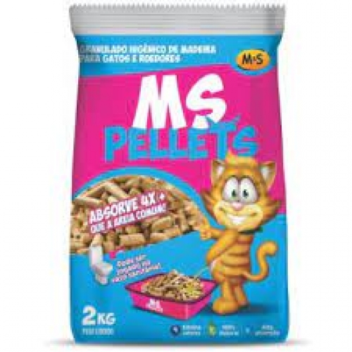 Granulado Higiênico de Madeira MS Pellets2kg