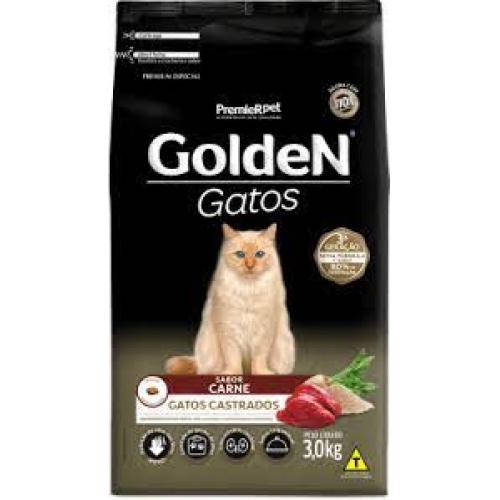 GOLDEN GATOS CASTRADOS sabor CARNE 3kg