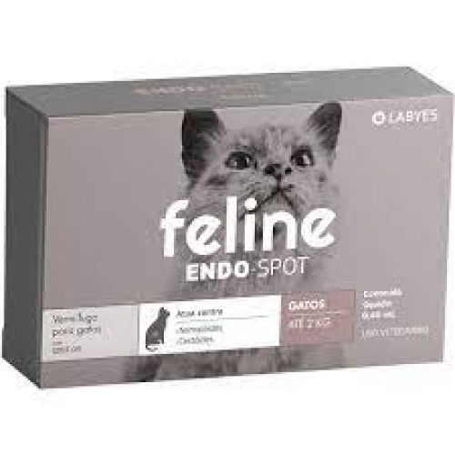 Vermífugo Feline endo spot para gatos até 2kg