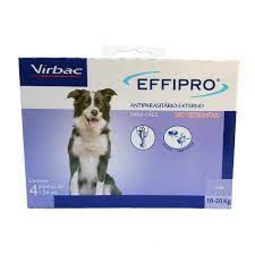 Effipro Cães 10 a 20kg 1,34ml combo com 4 pipetas
