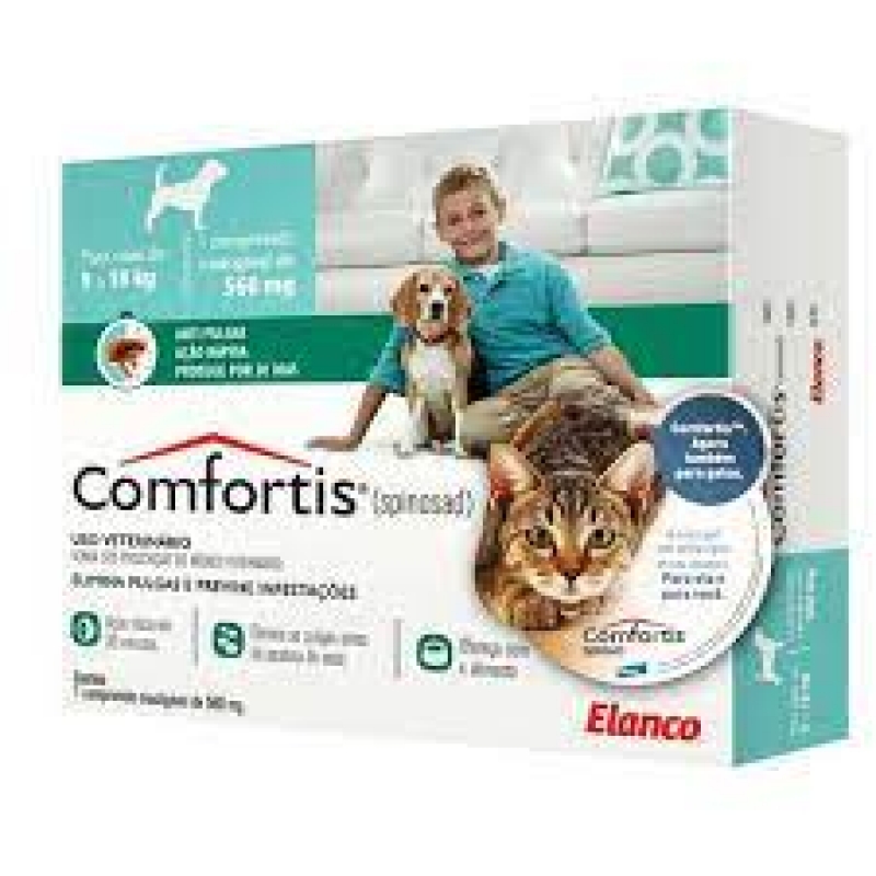 COMFORTIS antipulgas para cães de 9 A 18 e gatos de 5,4 a 11kg