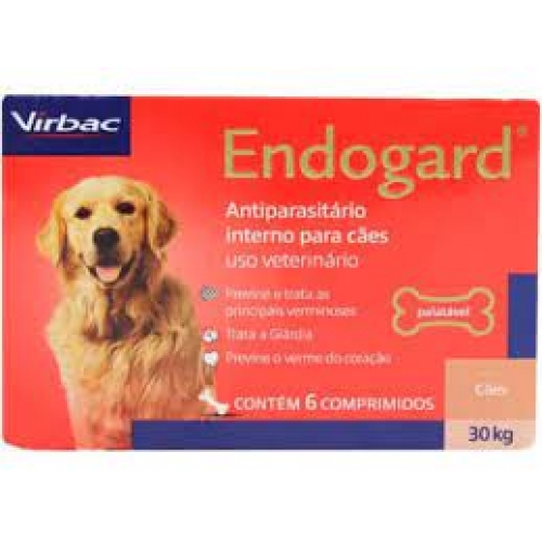 endogard caes 30kg com 6 comprimidos