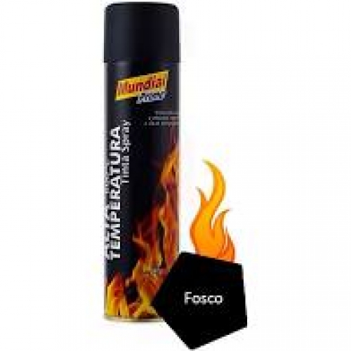 SPRAY ALTA TEMPERATURA PRETO FOSCO 400 ML MUNDIAL