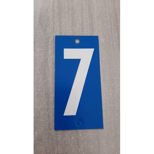 NUMERO 7 DE PVC AZUL 9CMX10CM