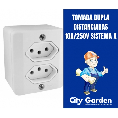 TOMADA DUPLA  ( R ) 10A/250V RADIAL