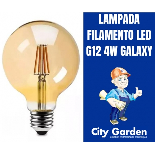 LAMPADA FILAMENTO LED G125 4W GALAXY