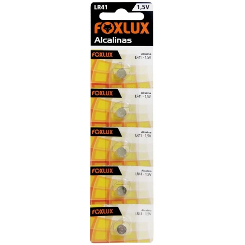 BATERIA ALCALINA 1,5V LR41 BLISTER COM 1 PECA FOXLUX